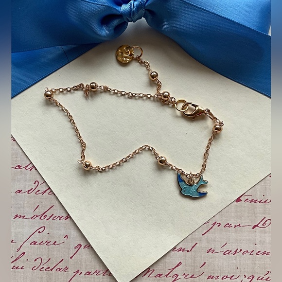 SALE🎉 Blue Bird Anklet. Dainty Chain Anklet. Bundle & Save. Ladies Gift Idea. - Picture 5 of 5